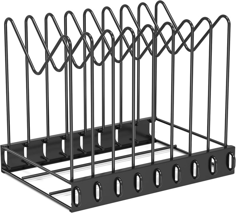 TCJ File Organizer for Desk,Clipboard Stand,Wire Caddy,Chopping Board Organizer,File Folder Holder/Rack,File Sorter,Desktop Record Holder,8 Sections Storage,Anti-Scratch/Rusty,Stable,Adjustable - Image 1